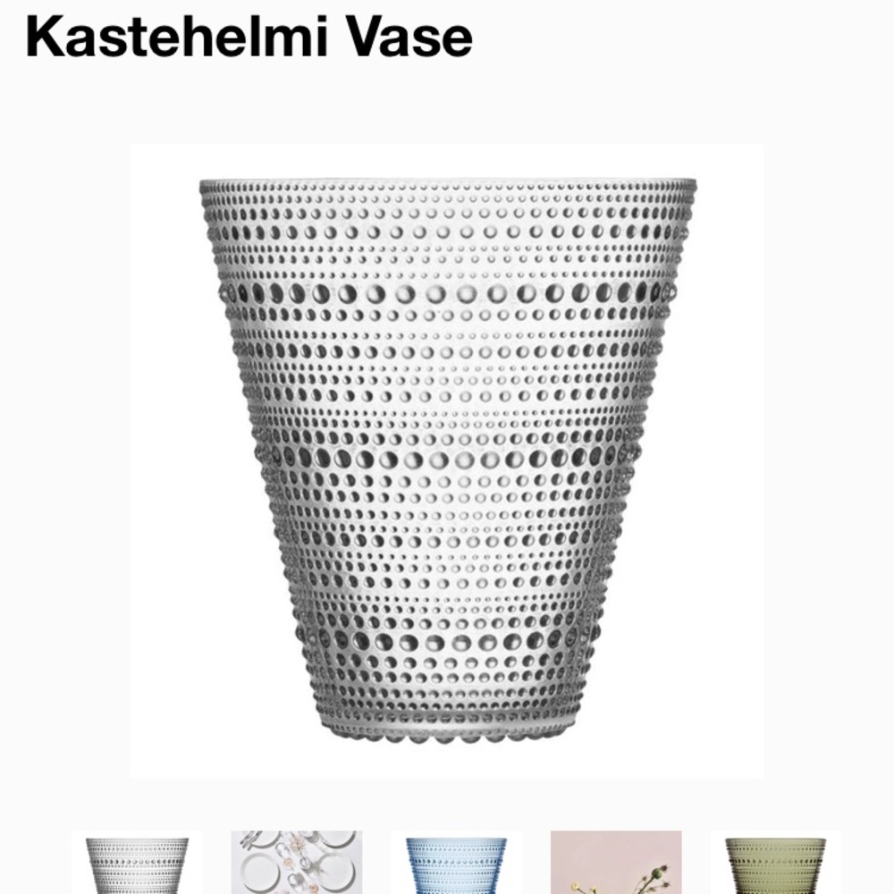 Brand new Kasteheimi clear vase by iitalia. Still in box.